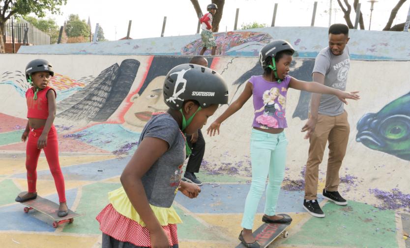 Skate class Skateistan South Africa