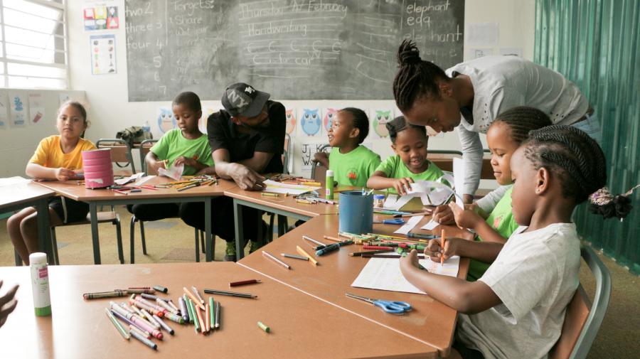 Creative Education class at Skateistan South Africa